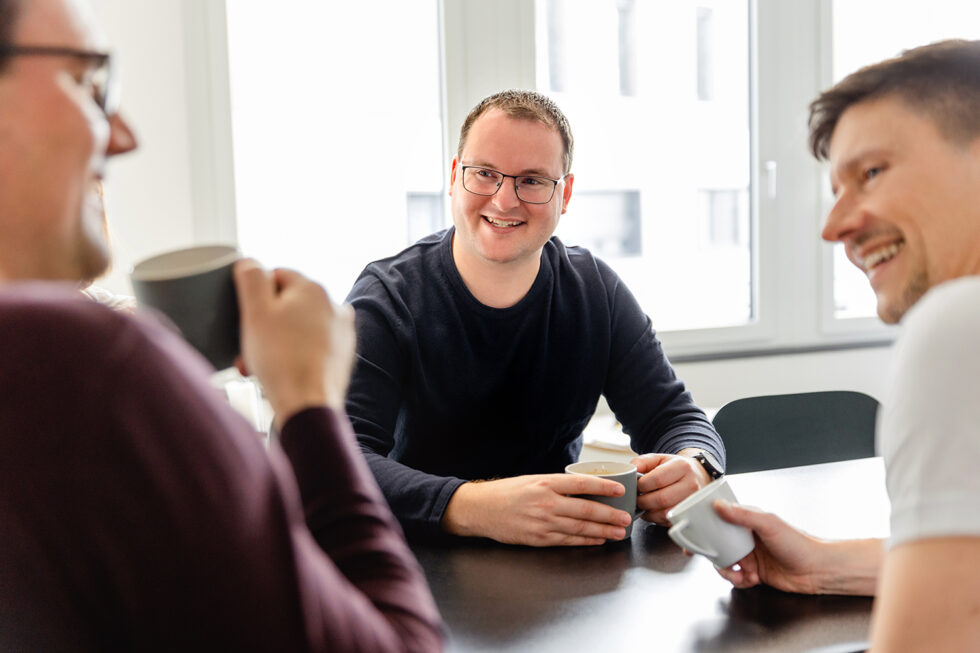 Mitarbeiter im Gespräch
