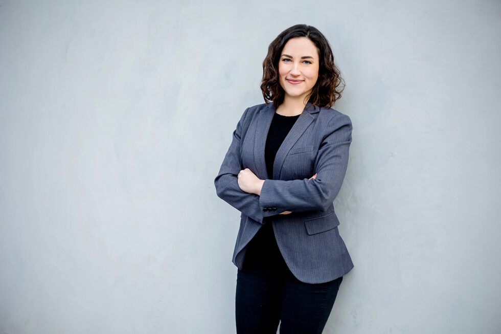 Outdoor Bewerbungsfoto einer Frau